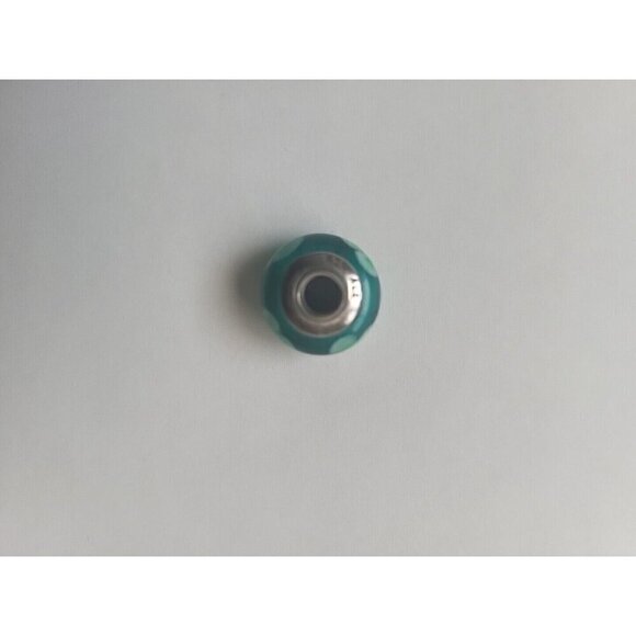 PANDORA Flowers For You Turquoise Green Murano Glass Charm - Picture 8 of 12